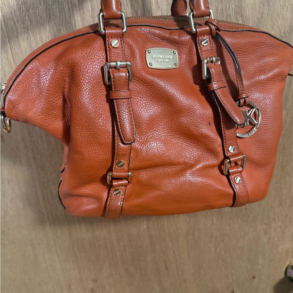 Michael Kors Burnt Orange Leather Satchel